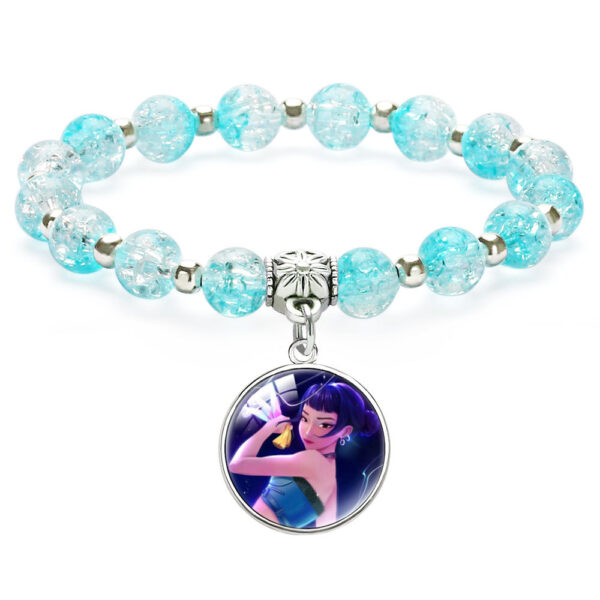 Wholesale Cute cartoon girl ice cracked gem embedded bracelet