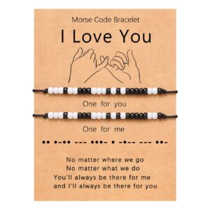 Black and white beads suit + I LOVE YOU card