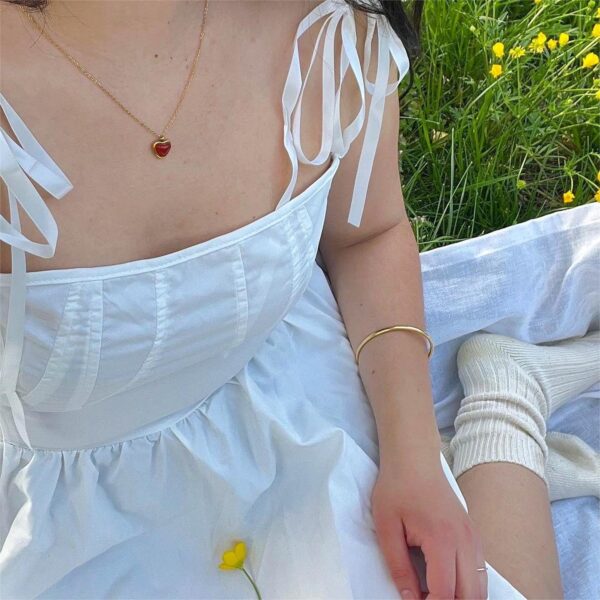 Wholesale Imitation Natural Stone Red Gate Pendant Necklace