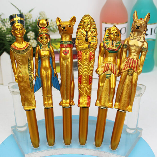 Wholesale Office Ballpoint Pen Cute Ball Pen Creative Student Ballpoint Pen Egyptian Character Pharaoh Craft Ballpoint Pen