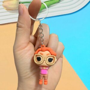 Strange plush toy keychain - glasses and brown pants / 5.4*3.8