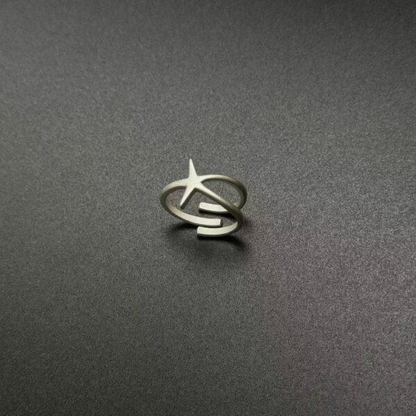 Wholesale Silver Star Opening Alloy Ring