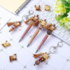 O1CN01cr9iig1CRJRpjJ7Nl_2217794230077-0-cib Wholesale 20PCS Cartoon Bull Head DIY Beaded Pen Ornaments Silicone Beads