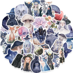 50 watercolor witch illustrations 211