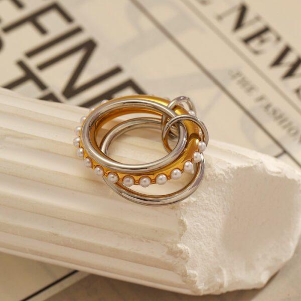 Wholesale Stainless Steel Ring Luxury Gold Stackable Non-Fading Ring