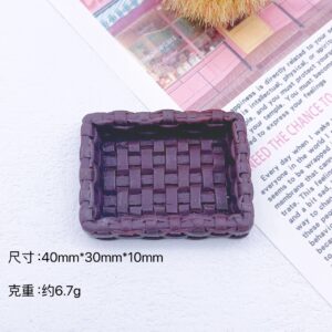 ·woven basket dark coffee