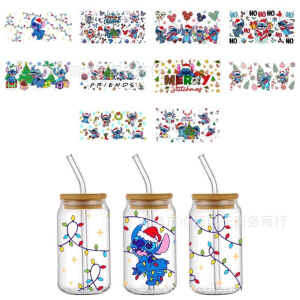 O1CN01cuIjwC1IlMWEaFewo_2216490590933-0-cib Wholesale Christmas Cartoon UV DTF Transfer Crystal Transparent 16oz Sticker Glass Special Scratch Resistant Wholesale Cross Border