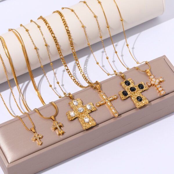 Wholesale Stainless steel necklace cross pendant