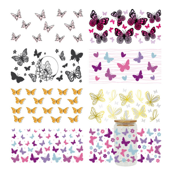 Wholesale UV Transfer Paste Glass Crystal Label Crystal Paste Cross-border Special Paste for 16oz Glass Cup 23cmX11cm