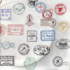 Wholesale 60pcs transparent vintage postmark stickers Waterproof Vinyl Stickers