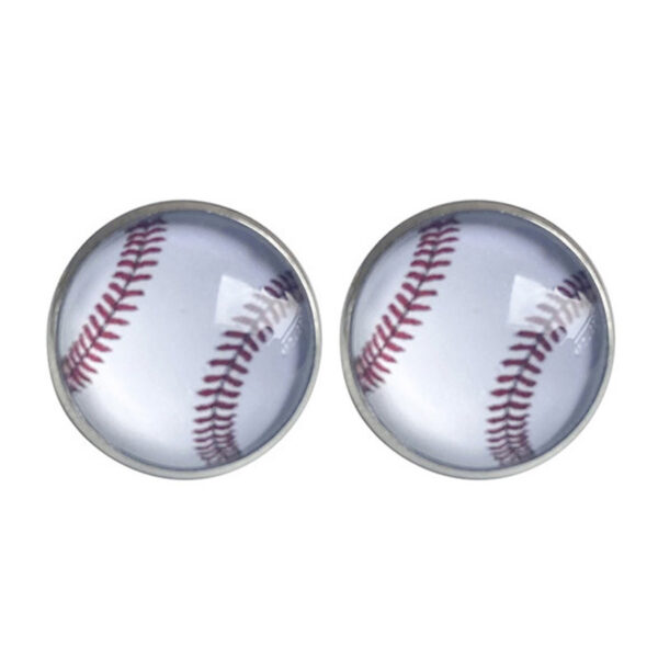Wholesale Sports basketball baseball softball volleyball sports style earrings