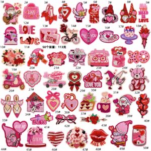 Wholesale Valentine's Day Pink Love Cartoon Embroidery DIY Patches