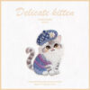 Wholesale Cartoon Beautiful Kitten Embroider Self-Adhesive Stickers DIY Patches