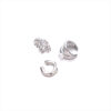 Wholesale Pearl Heart Zircon Decorated Combination Ear Clips