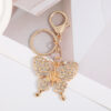 Wholesale Colorful Butterfly with Water Diamond Metal Keychain