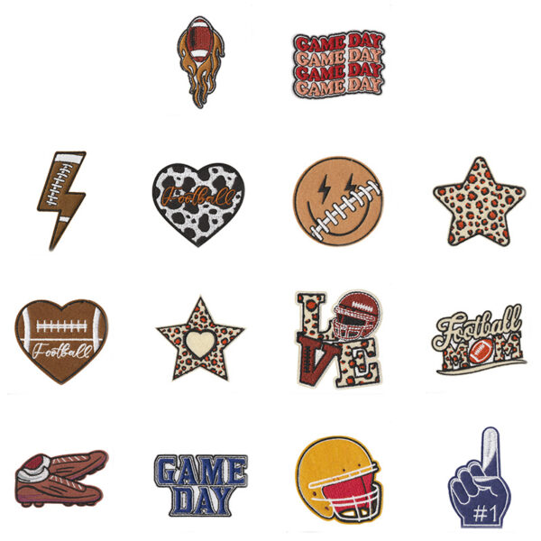 Wholesale Cartoon football embroidery DIY Patches