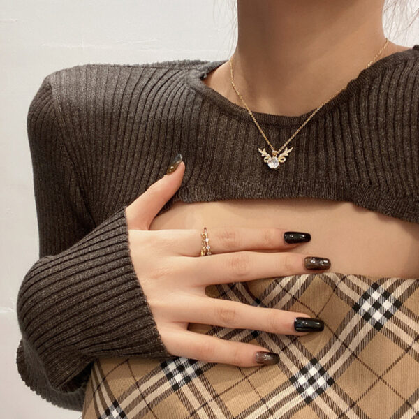 O1CN01d3ct4t1E6og3u9ZjI_2207814330303-0-cib Wholesale Titanium steel zircon necklace female deer