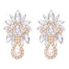 Wholesale Geometric Water Drop Love Petals Leaves Diamond Earrings