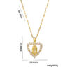 Wholesale Clavicle Titanium Zircon Light Madonna Religion Necklace