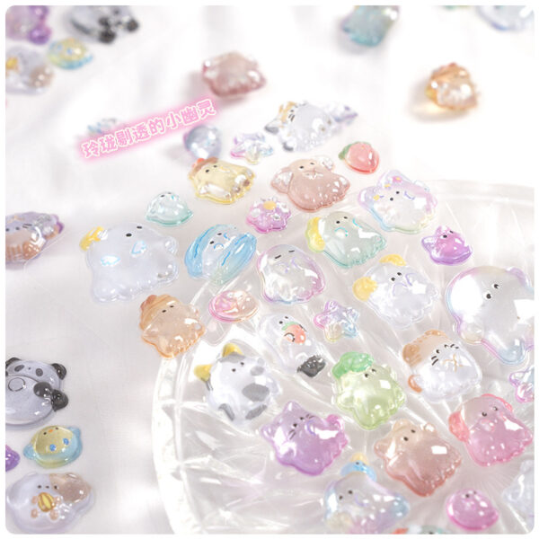 Wholesale 3D relief fun stickers acrylic diamond stickers children's handmade DIY decorative stickers beautiful relief fun stickers