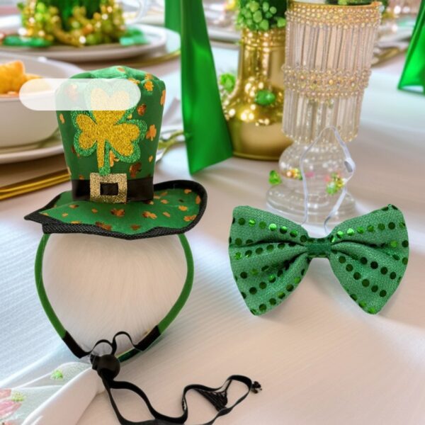 Wholesale St. Patrick's Day Clover Colorful Strip Headband