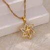 Wholesale Copper Micro-inlaid Zircon Fashion Snake Cross Necklace