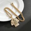Wholesale personalized trendy football No. 10 jersey World Cup gold-plated necklace