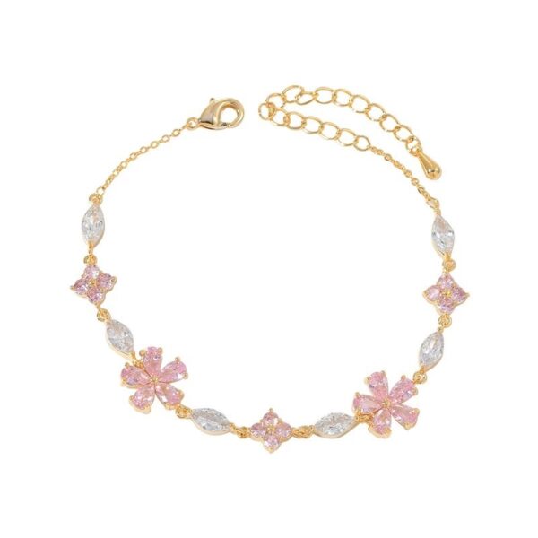 O1CN01d8uMn41mmgFNGuZt0_2220324334997-0-cib Wholesale Sweet cherry blossom pink flower zircon bracelet