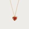 Wholesale Imitation Natural Stone Red Gate Pendant Necklace