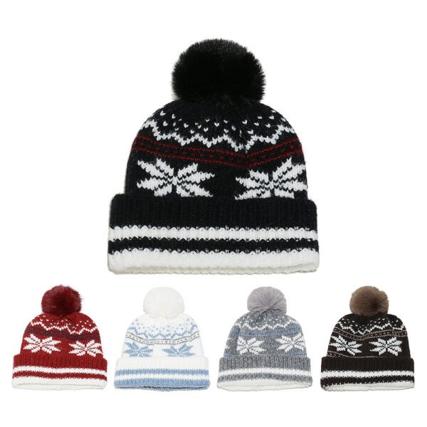 O1CN01dAaN382GUlDfaHHAc_2208906449019-0-cib Wholesale Winter Thickeneded Warm Christmas Snowflake Hat