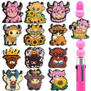 Wholesale Random 100pcs Highland Cow Yak Beads