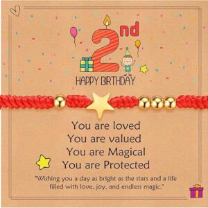 Red braided bracelet + 2st card