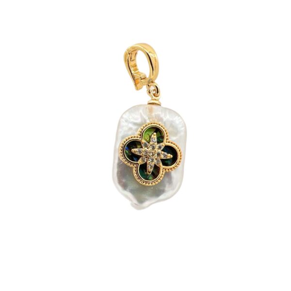 O1CN01dGTYRJ1bndG4ao3i6_2217774803510-0-cib Wholesale Copper gold-plated inlaid pearl shell cross butterfly heart pendant
