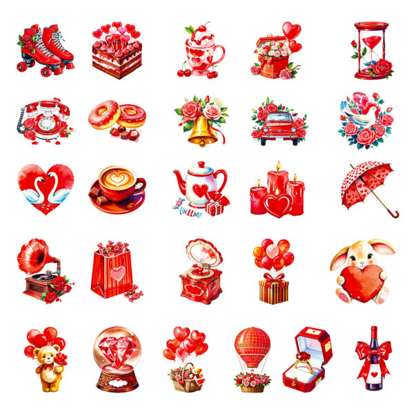 Wholesale Red Cartoon Valentine's Day Stickers