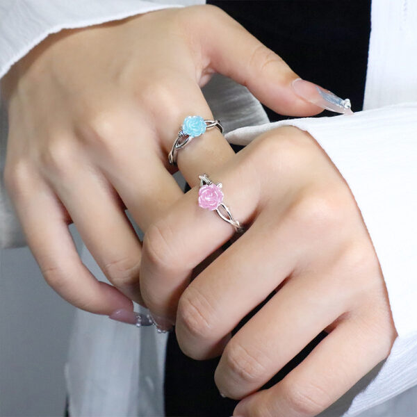 O1CN01dHr0Tu1vW2N8cxcTs_2917676179-0-cib Wholesale Pink Blue Rose Ring Romantic Valentine's Day Ring
