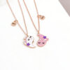 Wholesale cartoon animal colorful oil-drop necklace