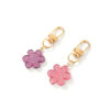 Wholesale Colorful resin glitter flower petal series keychain