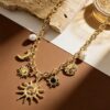 O1CN01dKGUxa1x6VZ1RLsbO_2218560116394-0-cib Wholesale Sunflower Sun Moon Gemstone Pearl Pendant Necklace