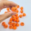 Wholesale 10pcs 3D Hot Sale Halloween Hot Sale Pumpkin Three-dimensional Silicone Cartoon DIY Beads