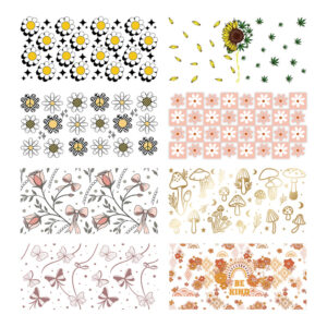 Wholesale Uv Transfer Sticker Glass Cup Crystal Label Crystal Sticker Cross-Border Exclusive for 16oz Glass Cup Special Sticker 23Cmx11Cm