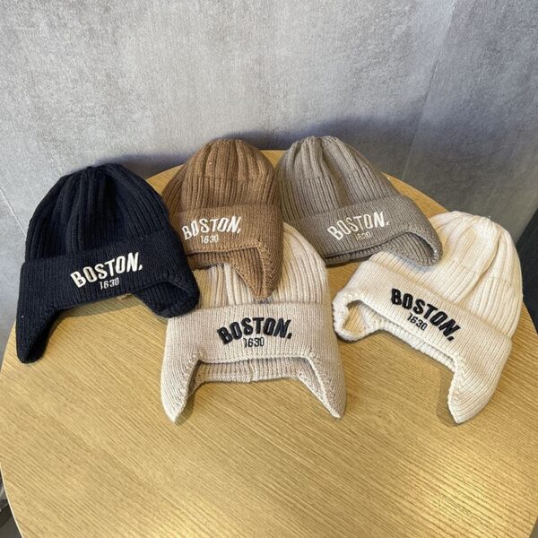 Wholesale Warm ear protection letter knitted Winter Hat