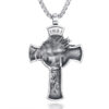 Wholesale Titanium Steel Retro Cross Pendant Necklace