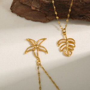 Wholesale Ocean starfish stainless steel pendant necklace