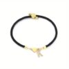 Wholesale A-Z Initial Letter Love Set Zirconia Adjustable Black Rope Bracelet
