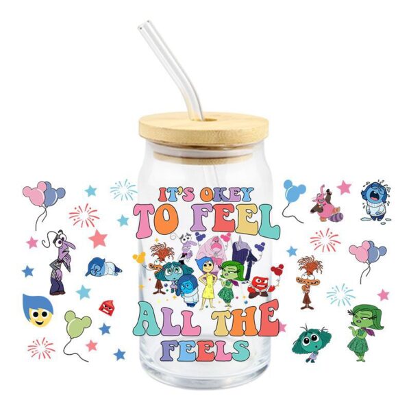 Wholesale Mind Secret Force UV DTF Transfer Crystal Transparent Sticker 23.6X10.6cm Waterproof Scratch Resistant Cartoon