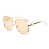 Wholesale gradient tea-colored sunglasses cross border square oversized sunglasses