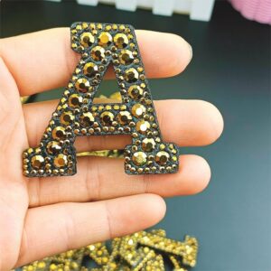 Gold drill single letter 5cm high (take a message)