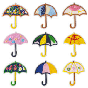 Wholesale Colorful Embroidered Bee Small Umbrella DIY Patches