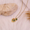 Wholesale Rose Heart-Shaped Pendant Necklace Retro Accessible Luxury Necklace