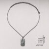 Wholesale Geometric military plaque hollow stainless steel necklace